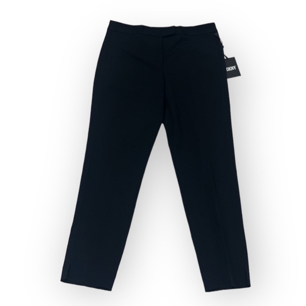 DKNY Black Minimalist slim-fit Cropped pants size 6 - Picture 3 of 12